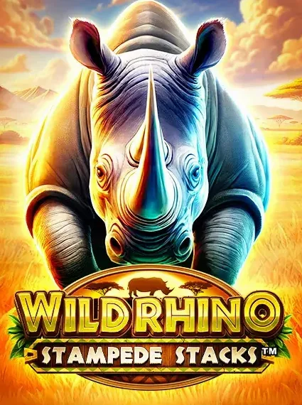 Wild Rhino Stampede Stacks Slot online at Spinshark